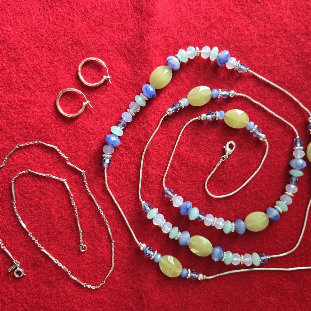 Necklaces (2) and Earrings